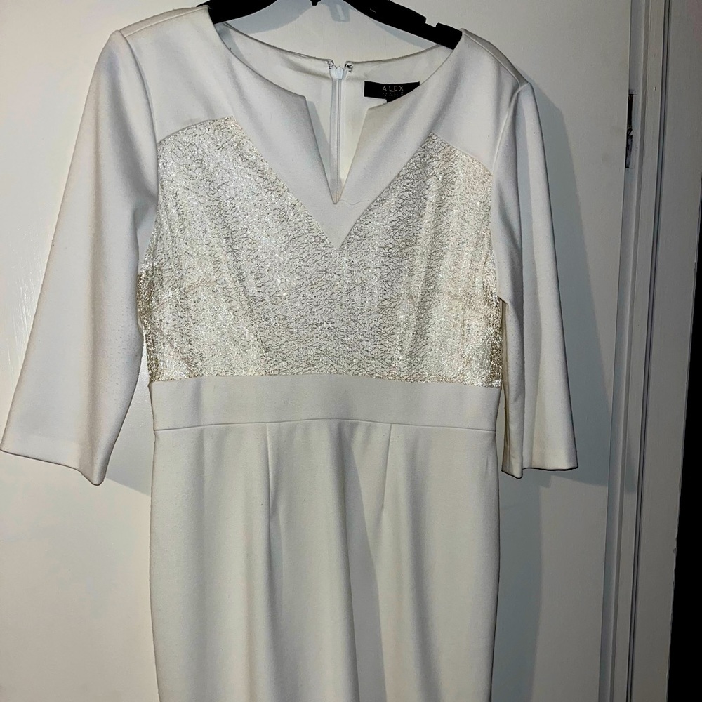 Alex Marie white dress with sparkles